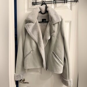 Kut from the Kloth Women's Light Gray Teddy Jacket